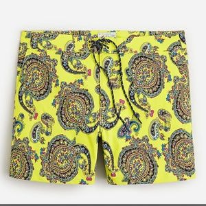 J. Crew 5" breaker board short in paisley with ECONYL® nylon